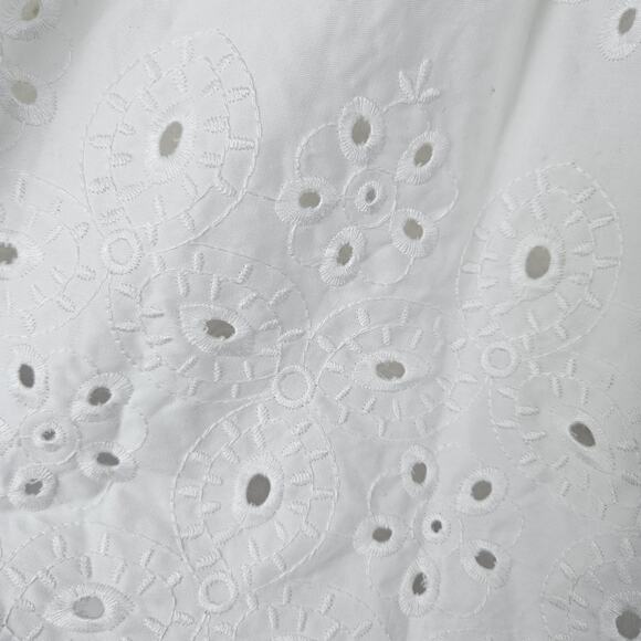 En Saison Barnette Maxi Dress Eyelet Lace Flutter Sundress Cottage Boho White S - Picture 10 of 16